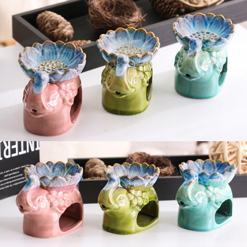 Lotus Ice Crack Like Ceramic Aroma Burner Aroma Burner Candle Heating Essential Oil Burner Aroma Burner