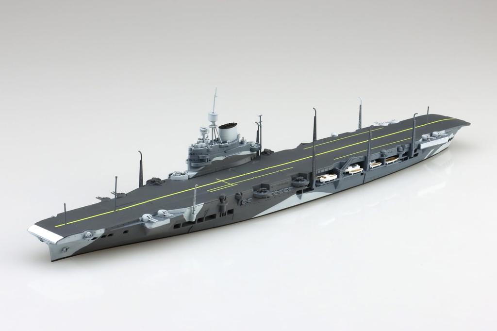 Aoshima Bunka Kyozai 1/700 Waterline Series No. 718 British Aircraft Carrier HMS Illustrious Plastic Model Ship