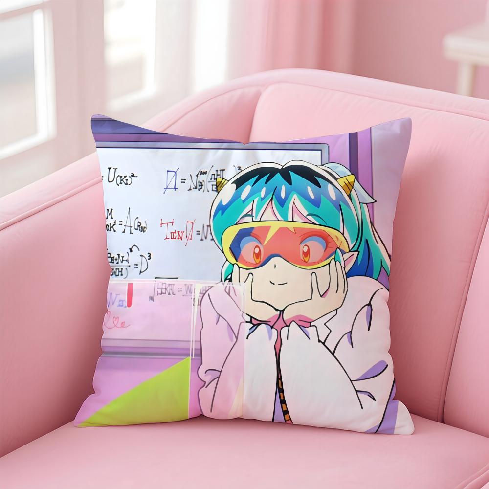 uUrusei Yatsura Pillow Anime Manga Cushion Cover Pillow Case Soft Friendly Fabric  Concealed Zipper