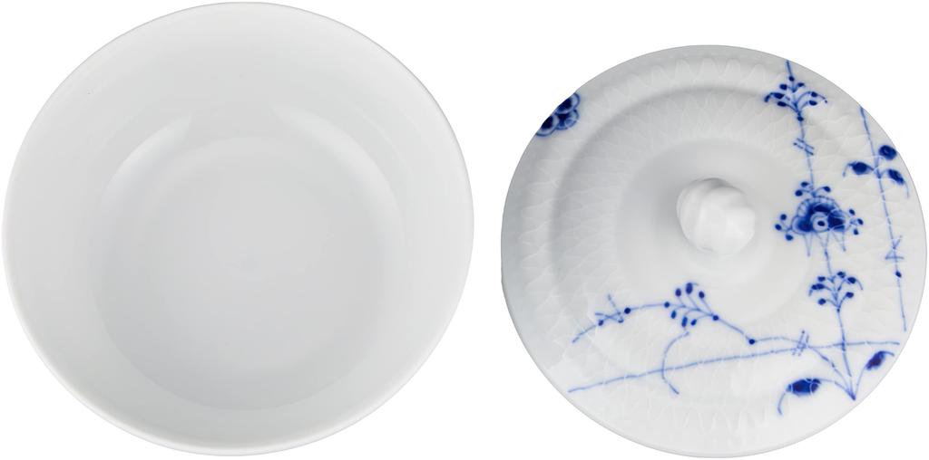 Royal Copenhagen Blue Palmette Bowl with Wedding Product Number 1017414 [Officially Imported] Lid, Gift, Approx. 11.5cm Diameter,