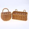 Imitation Rattan Woven Ginger And Garlic Egg Wall Hanging Storage Basket Bathroom Wall Hanging Basket