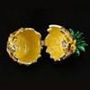 Elegant Pineapple Shaped Jewelry Case With Gemstones Accent Secure Metal Compartment for Accessories
