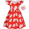 Christmas New Children'S Flying Sleeve Dress 3D Digital Printing Christmas Day Performance Dress