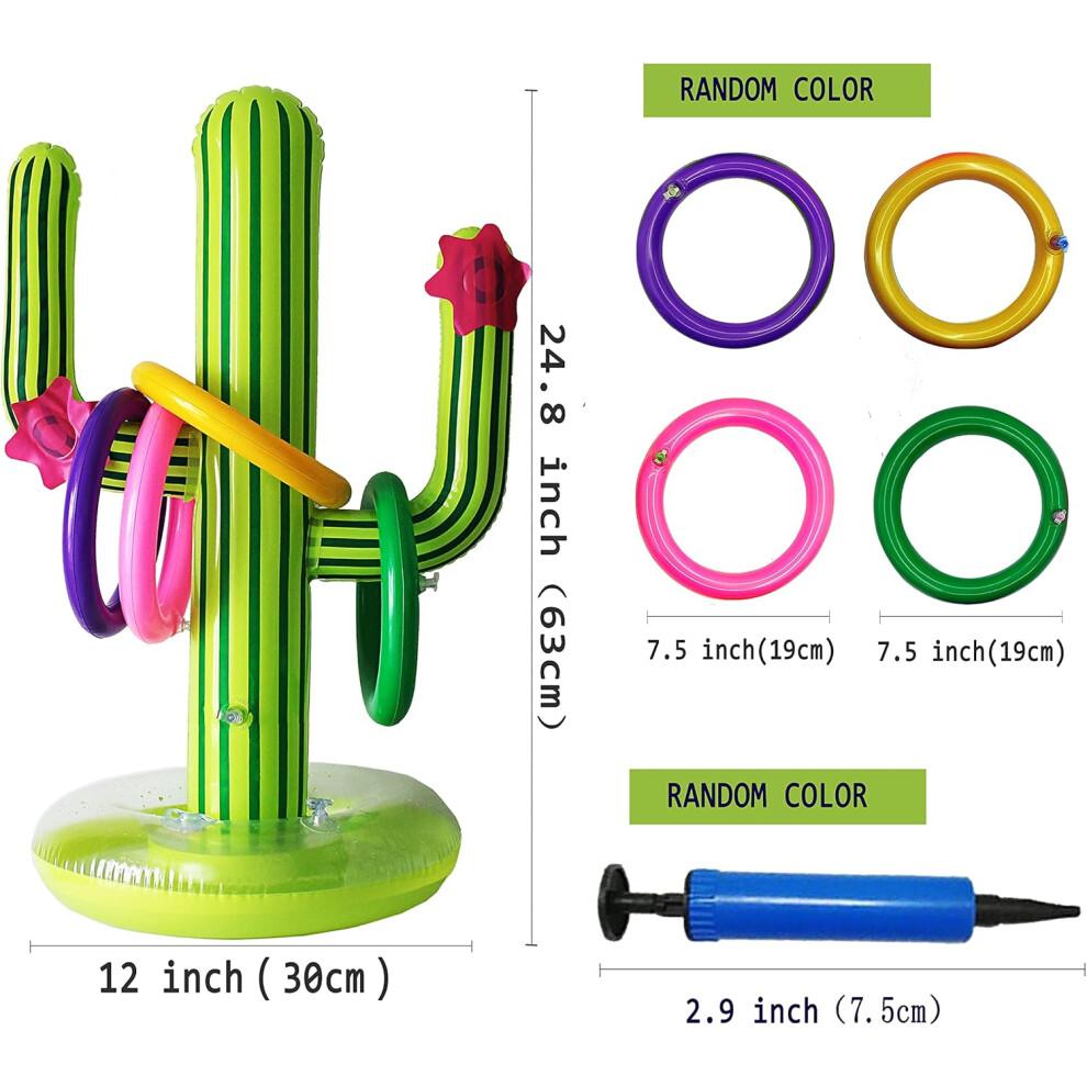 Refroidisseur de piscine avec cactus gonflable portable et réutilisable, jouets de piscine en PVC pour décorations de fêtes d'été et animations