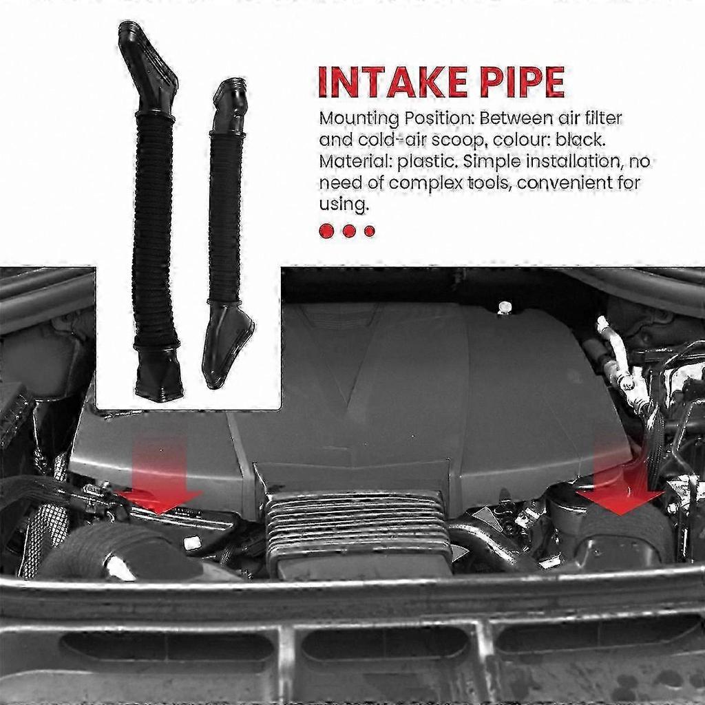 2 X Car Air Intake Hose L/R for GL350, ML350 X166 (2012-2016), Parts 6420948797, 6420948897