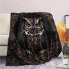 Vintage Patterned Owl  Print Flannel Blanket, High quality Comfortable for All Seasons, Home Decor, Warmth and Comfort