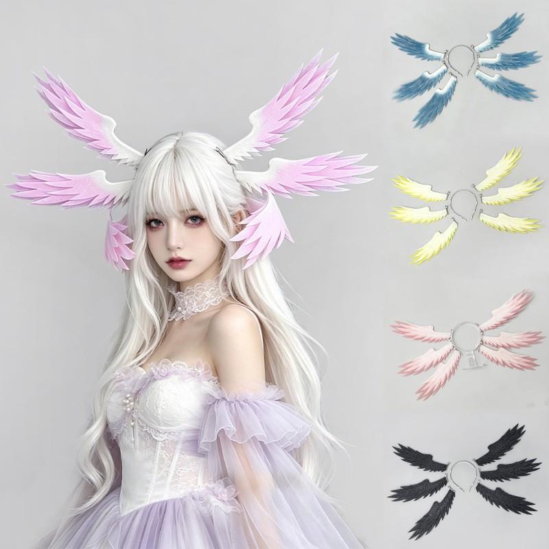 Cosplay Hair Clip With Feather Ears Honkai Star Rail Sunday Robin Fans Sweet Gothic Style Anime Convention Accessory