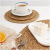 2026 New Pot Mats Handwoven Rattan Placemats Round Heat Insulation Mats Natural Woven Table Mats For Dining Home Wedding Decor