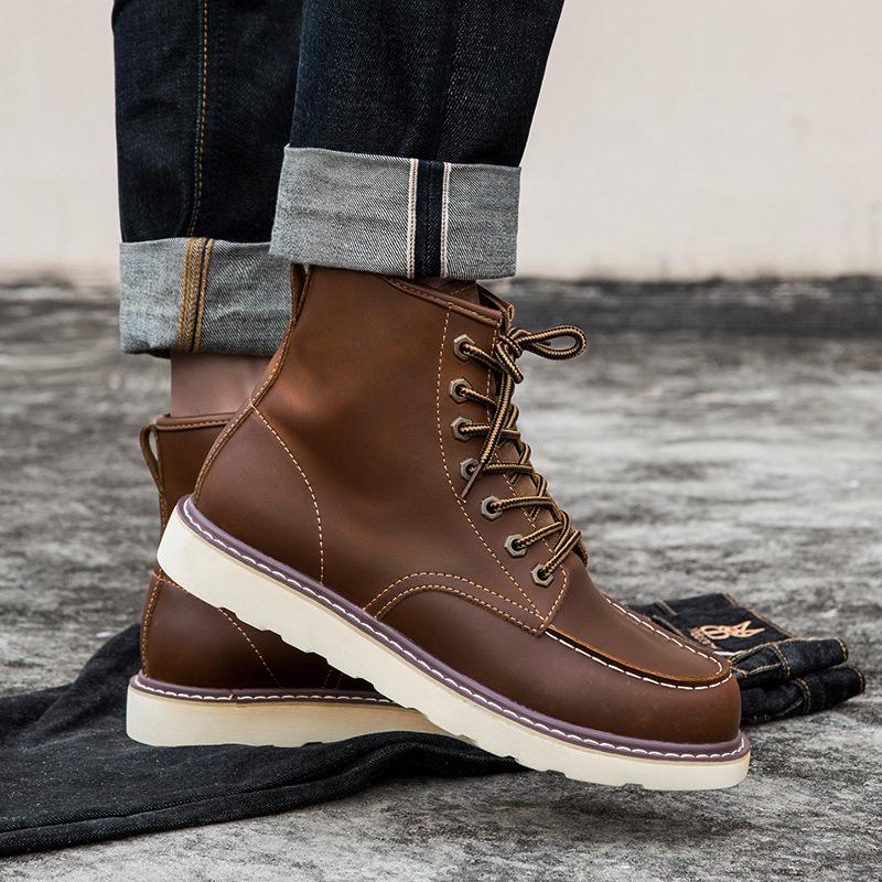 Men's Retro Martin Boots 2025 - Extra Size Spring/Autumn Outdoor Short Work Boots