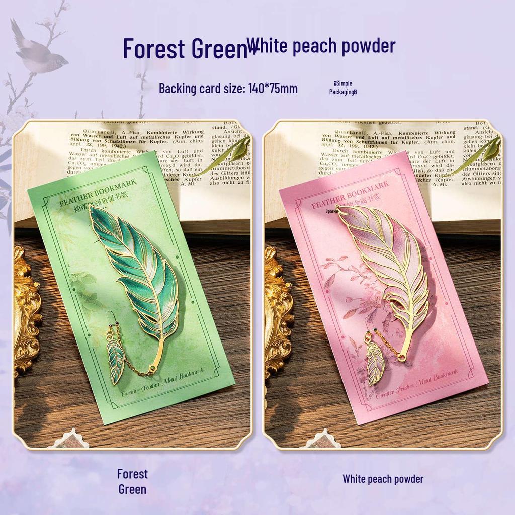 High-End Feather Bookmark Party Favors and Graduation Gifts for Classmates
