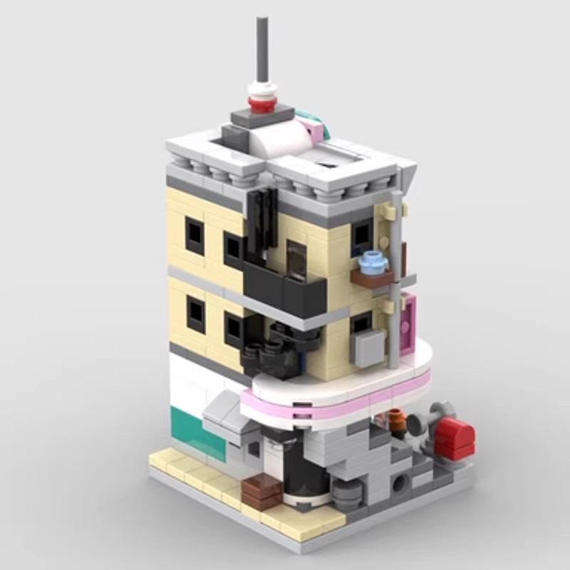 Compatible With Building Blocks MOC Mini City Street Scene Nostalgic Restaurant Puzzle Assembled Building Block Model Toys