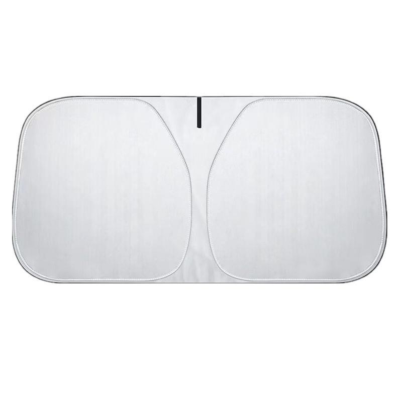 Titanium Silver Car Sunshade: Double Circle Insulation for Front Windshield Summer Protection