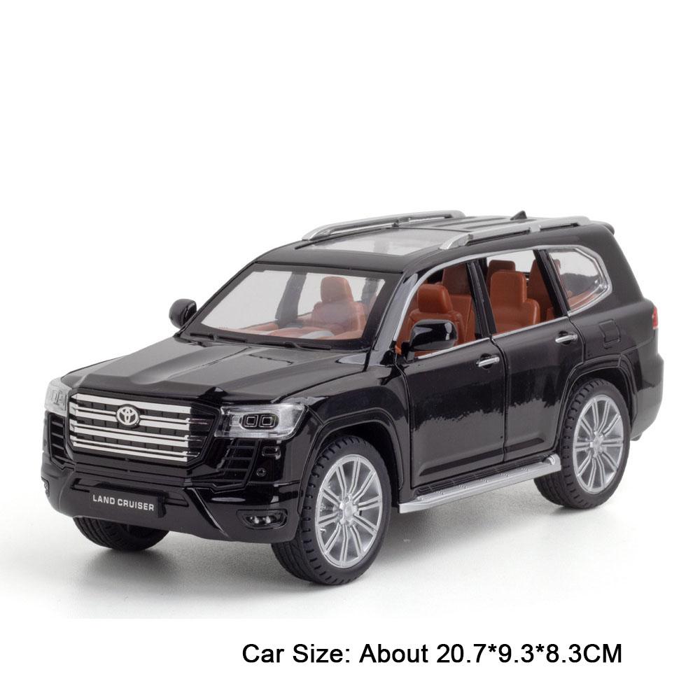 1:24 FJ Cruiser LC300 Car Model Toy Metal Diecast SUV Sound Light Rubber Tires Off-road Vehicle Models Simulation Boys Gifts