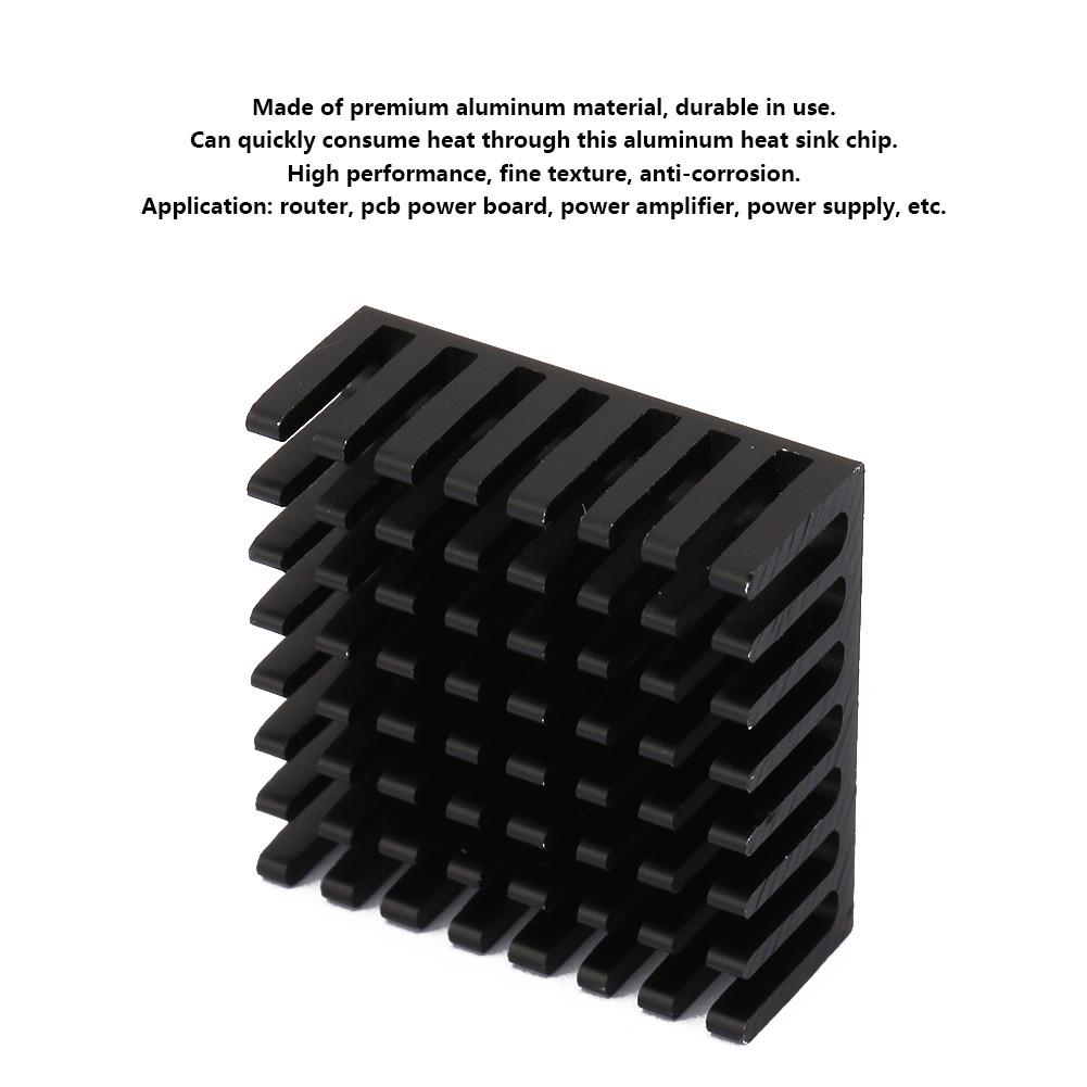 10pcs P25*10*25-B Aluminum Black Heat Sink Chip Cooling Fin