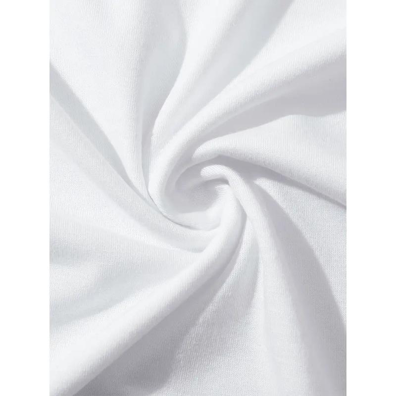 Women's Spanish Alphabet & - Letter Print T-Shirt - Spanish Language Learning, Casual Round Neck Short Sleeve Blouse