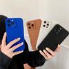 Applicable to iPhone13 mobile phone case Apple 12Pro cat eye straight edge Lake blue silicone tpu matte anti-drop cover