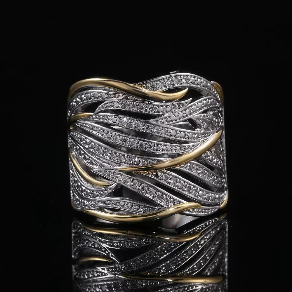 Jewelry 925 Silver Ring Inlaid Crystal Zircon Ring For Woman Charm Jewelry Gift