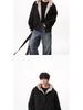 Unisex Winter Trendy Mountain Eagle Cotton Jacket with Thick Suede Plush Collar and Rabbit Ear Detail
