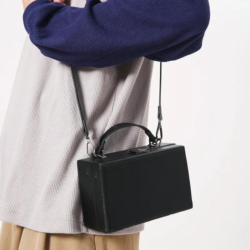 Solid Color PU Box Retro Women's Shoulder Bags Sweet Casual Basic Style Handbag 2026 Hot Selling Fashionable Men's Crossbody Bag