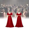 19th Cosplay Century Costume Ball Gown Polyester Waist Dress Vintage Womens