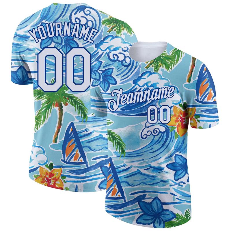 

Hawaiian Style Palm Trees Print Custom Name Men s T-shirt Summer Street Cool Trend Sport Short Sleeve Basketball Top S