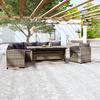 VidaXL Garden Lounge Set 3 Pcs with Cushions Patio Furniture Terrace Furniture Set Outdoor Furniture Resin 3098168
