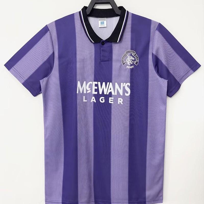 Rangers 1993-94 Venkovní Retro Fotbalový Dres Krátký Rukáv Fotbalový Dres Pánské Dámské Sportovní Oblečení