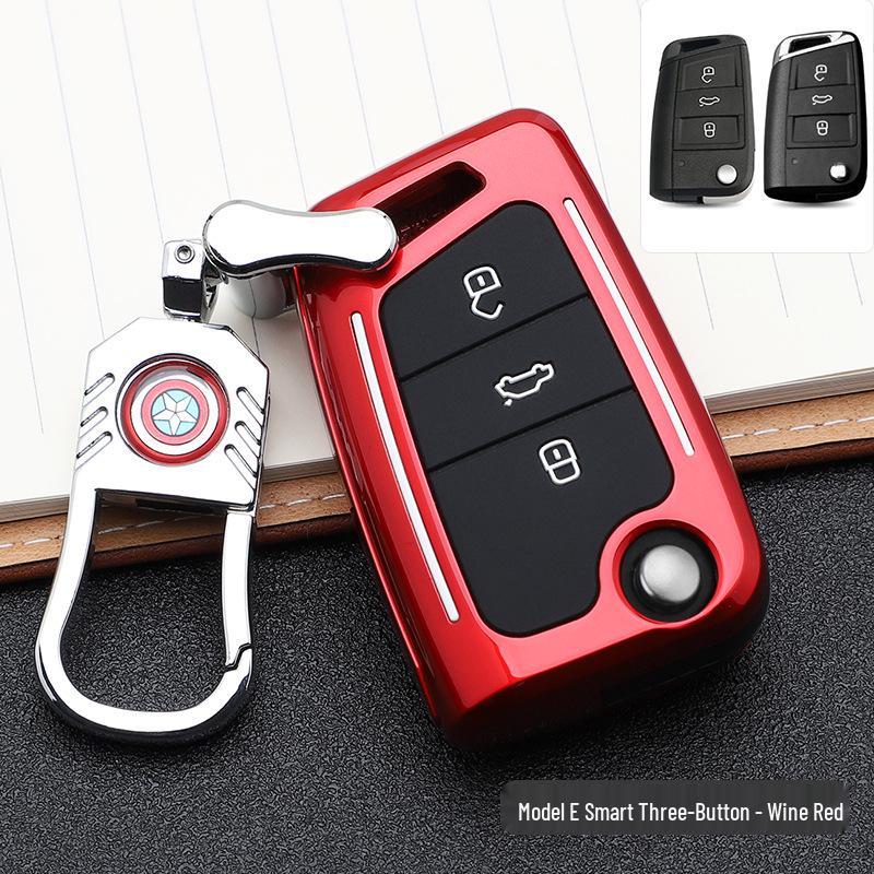 Volkswagen Key Case: Stylish Design with Buckle & Personalized Decoration