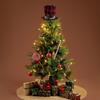 Classical Black or Red Christmas Tree Crowns Decoration Efficient Fabric Design Elevates Seasonal Celebration Style