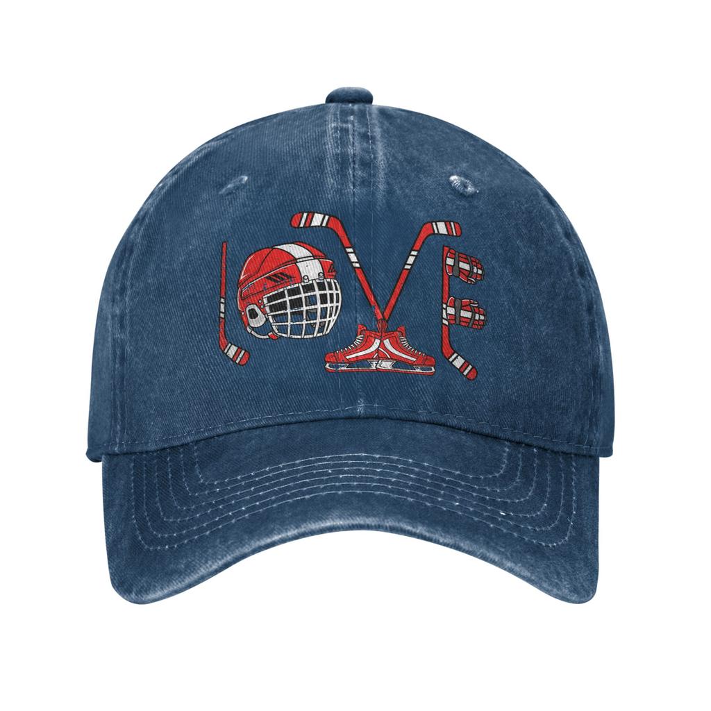 Valentines Day Love Ice Hockey Items Unisex Boys Casual Baseball Cap Tennis Skate Couple Women Classic Baseball Caps