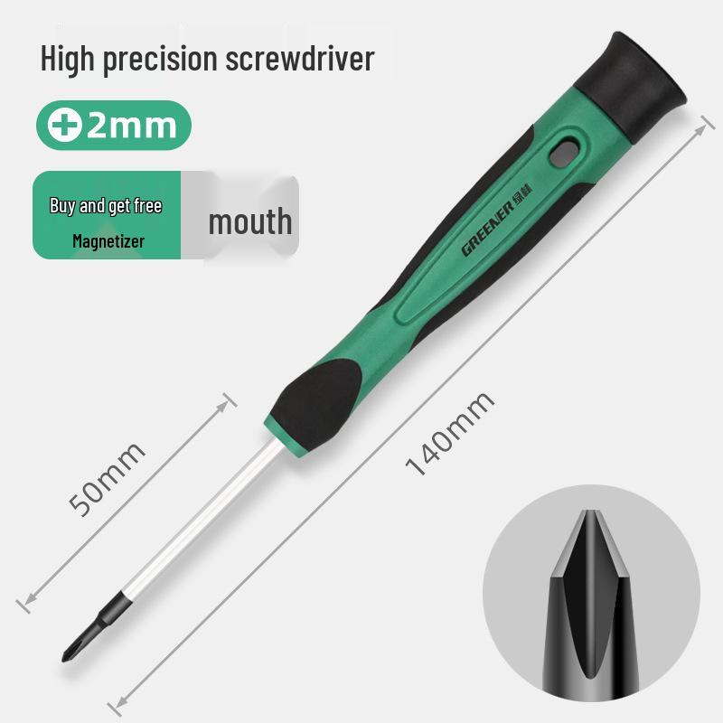 Green Forest Precision Screwdriver Set: Small Cross & Flat for Mobile, Glasses, Computer Repair