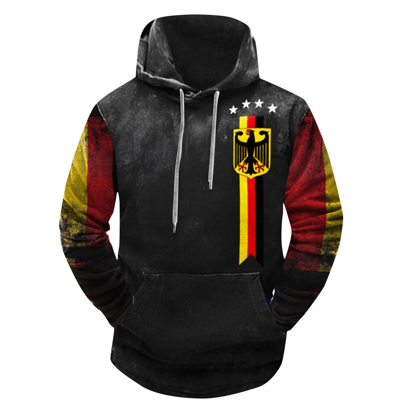 

Модный свободный мужской и женский свитер с капюшоном с длинным рукавом и принтом XXXXL