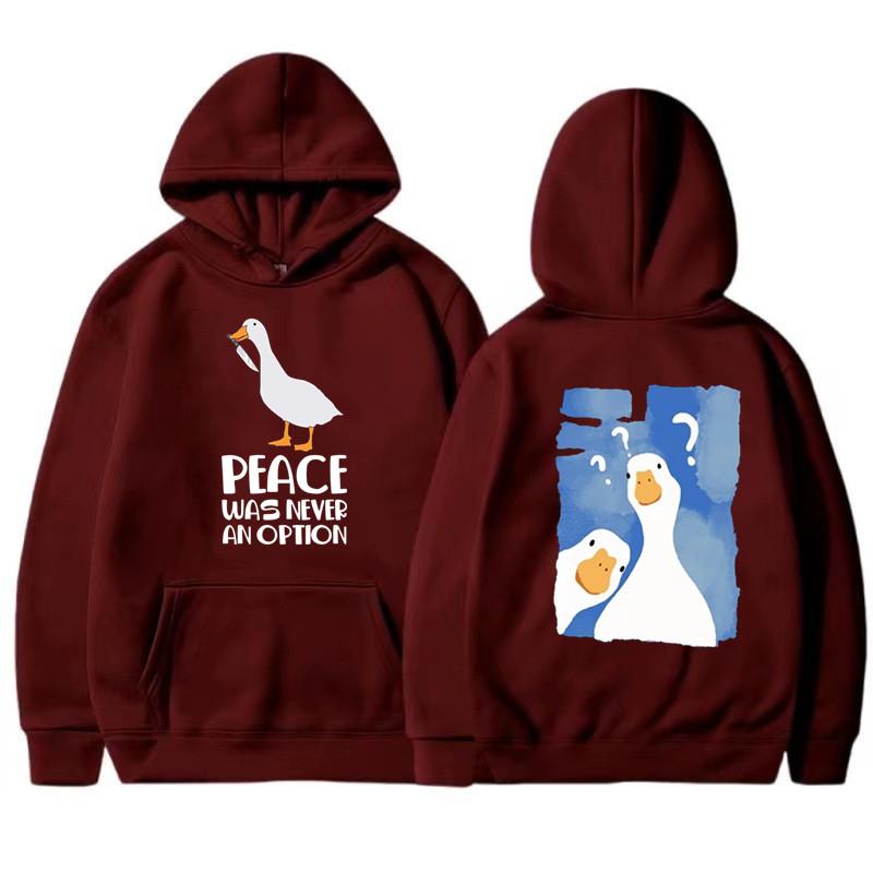Fashion Male and female couples Cute duck print Hoodie Casual Hoodies Pullovers Sweatshirts Men's Color Hoodies