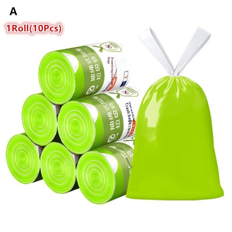 

Tear Free Drawstring Garbage Bag Kitchen Bathroom Storage Garbage Cleaning Bag Mugwort Garbage Bag Anti-Mosquito And Anti-Odor