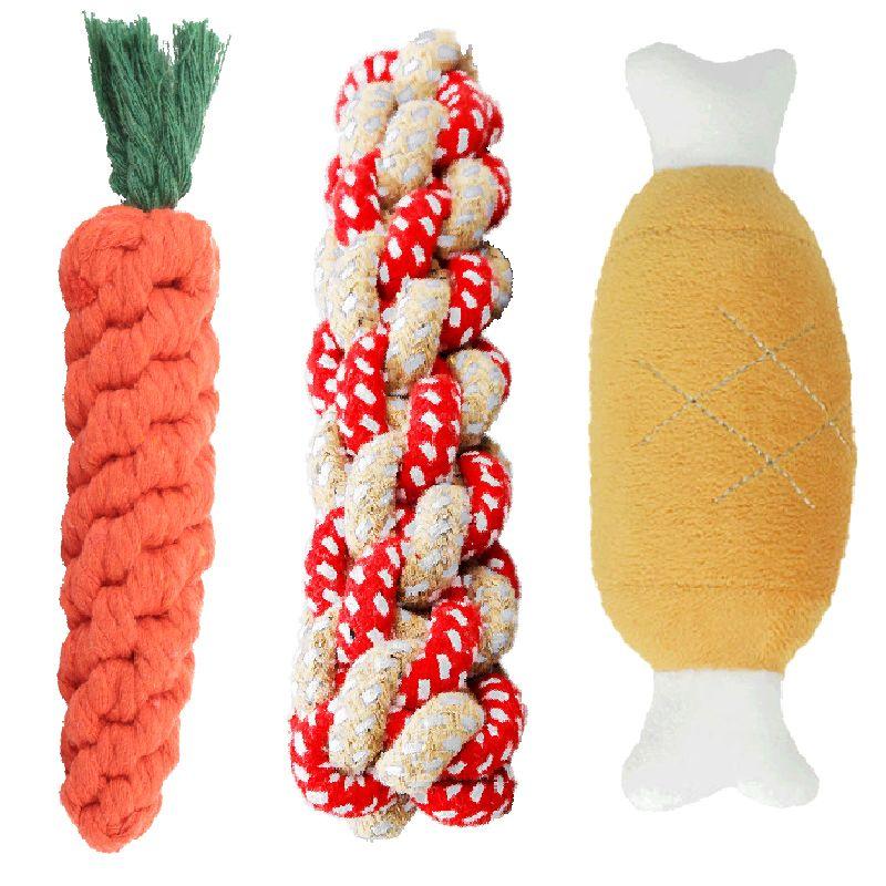 

Dog Toy Vocalization Bite-Resistant Molar Rod Corn Newspaper Teddy Bichon Golden Retriever Small Size Dogs Relieving Stuffy Pet Supplies Neutral three-piece set