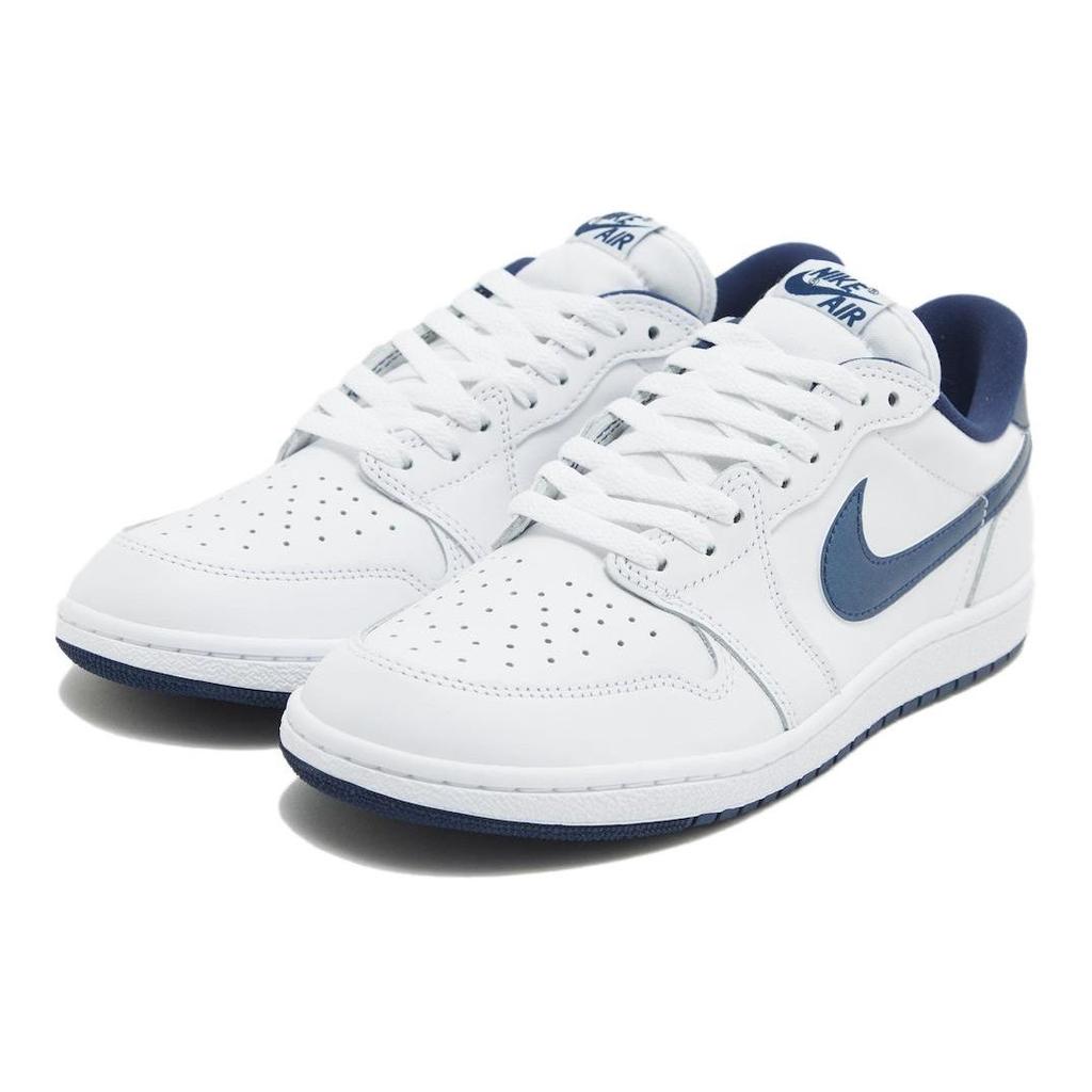 Air Jordan 1 Retro Low 85 OG Metallic Blue 2024 Herren Sneaker Weiß Summit-White Marineblau FB9933-141