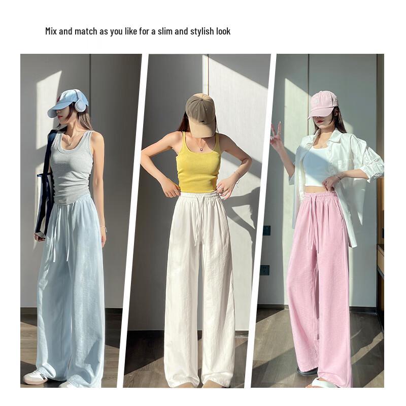 MJ STYLE Women's Relaxed High-Waist Wide-Leg Pants