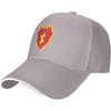 Th Infantry Division Lightning Bolt Baseball Cap Adjustable Sun Hat Casual Polyester Ball Cap