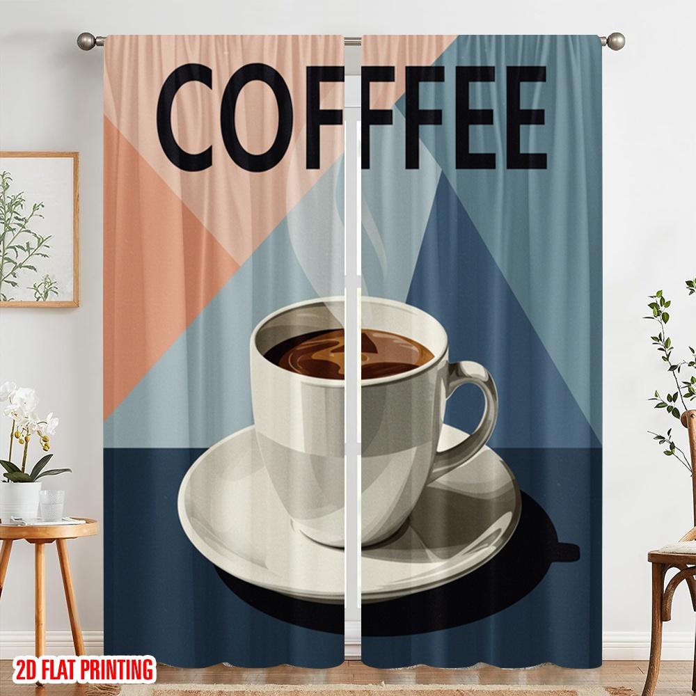 2 st 2D platt tryckta Draperier Bauhaus Kaffe Utställningstyg Utan Elektricitet Säsongsfest- & Högtidsdekor för Festligt
