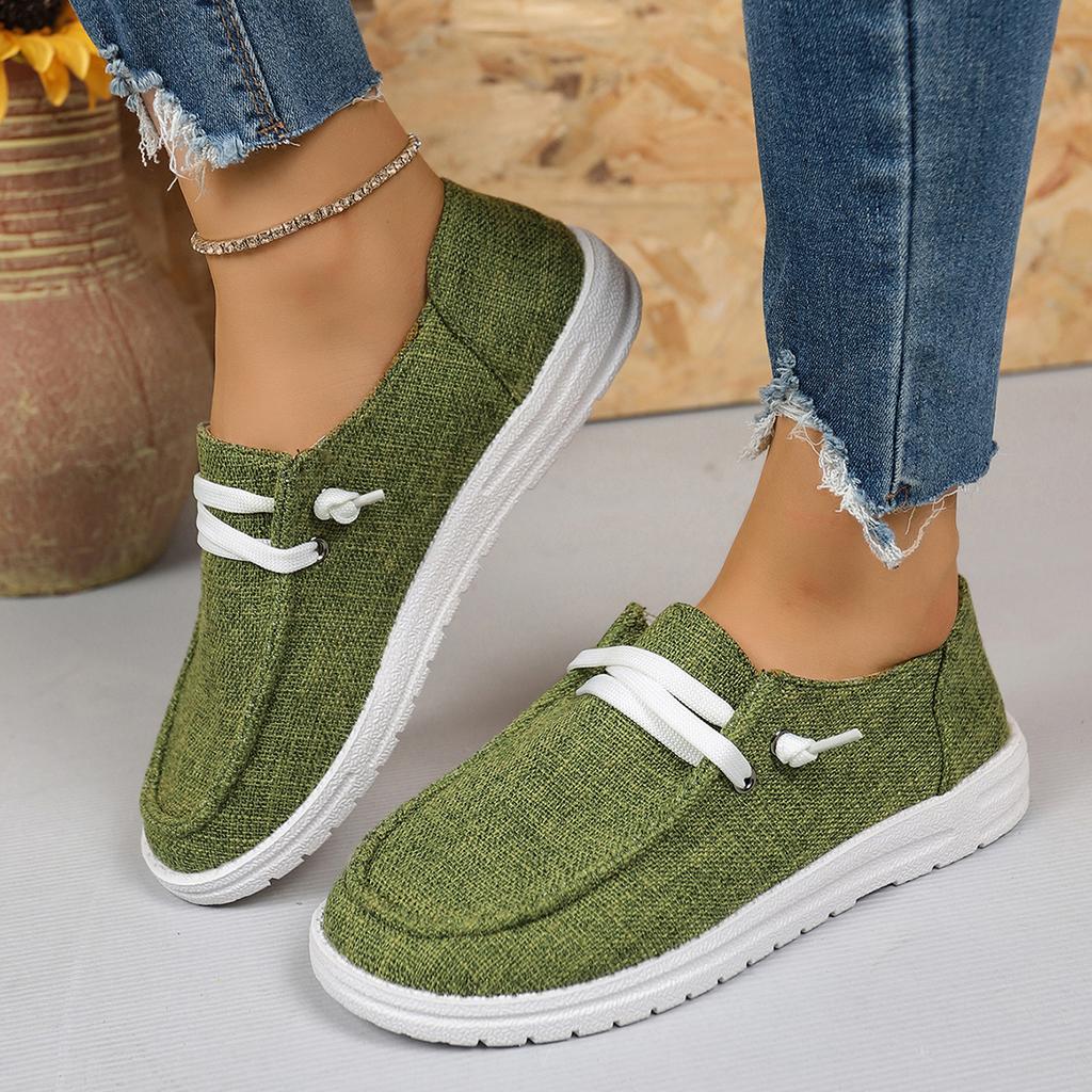 Fashion Women Flats Autumn New Casual Comfortable Flat Shoes for Women Solid Lace-up Loafers  Fashion Sports Shoes Zapatos De Mujer