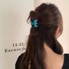 Candy Color Acetate Hair Claw Grab Clip Cute Hairpin Personalized Letter Hair Clip  Female