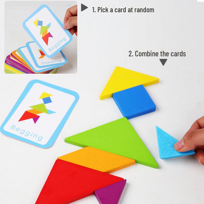Puzzle Tangram transfrontalier pentru educația timpurie și dezvoltarea inteligenței copiilor mici