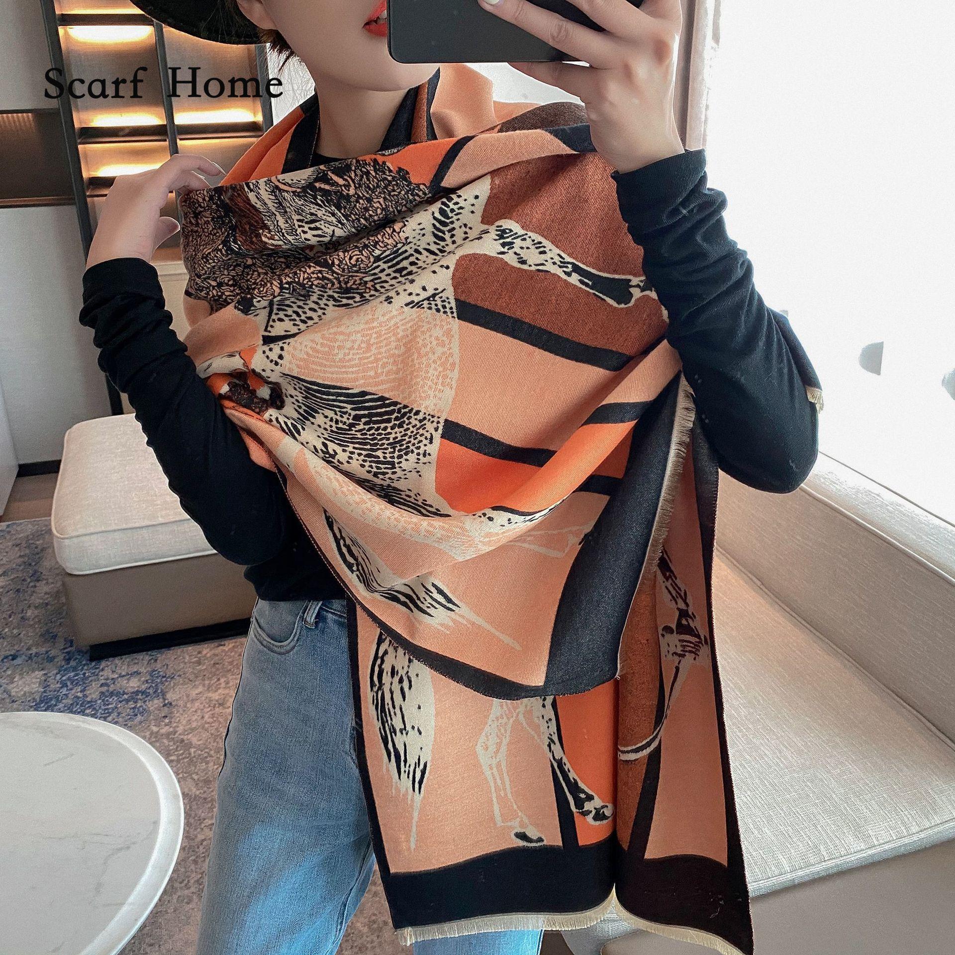 

Высококачественные роскошные кашемировые шарфы, утолщенный теплый шейный шарф для женщин