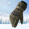 Winter Warmth and Velvet Tactical Gloves Outdoor Training Mountaineering and Cycling Wear Resistant Motorcycle Full Finger Sports Thickened Men
