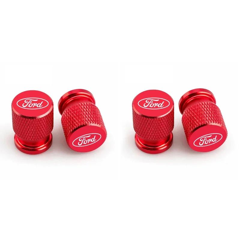 

Car Sticker 2026 Ford New 2025 Hot 4PCS/Set Aluminum Alloy Car Wheel Tire Valve Caps Dust Covers Rim For Ford ST Racing RS S Mus