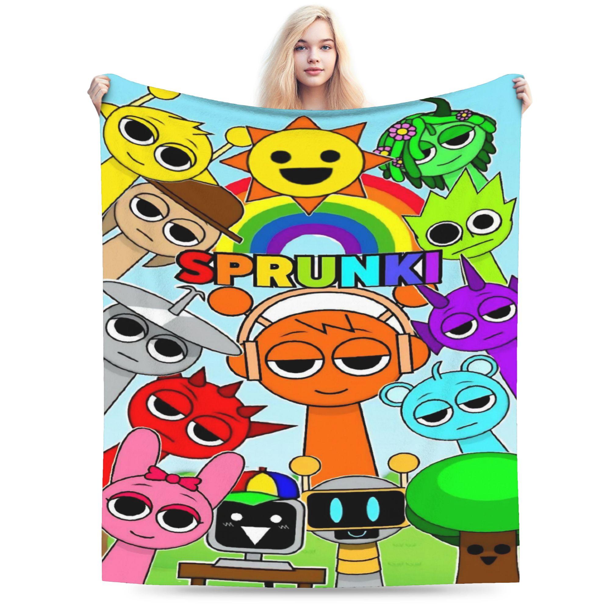 

Horror Game Sprunki Music Blankets Wool Awesome Warm Throw Blanket for Chair Covering Sofa All Season 100x125cm (40x50inch)
