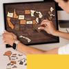 Wooden USA Maps Puzzle Reusable Landmarks Cork Travel Map Multi-Purpose Portable Wooden Puzzle for Home Decor Remarks