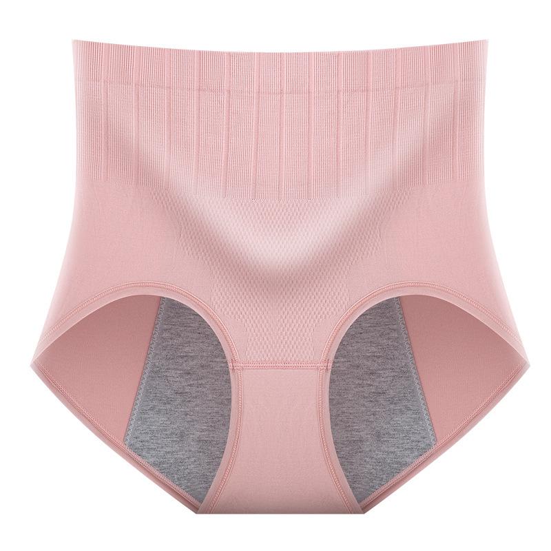High-Waisted Women's Period Underwear - Tummy Control, Leak-Proof, Antibacterial Plus Size Seamless Panties.