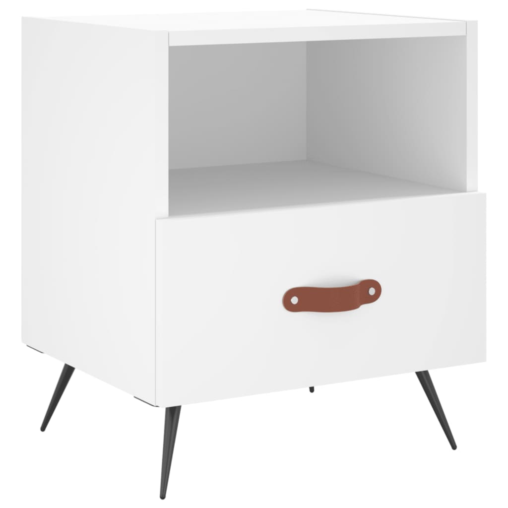 Nightstands 2 pcs White 40 x 35 x 47.5 cm Particleboard