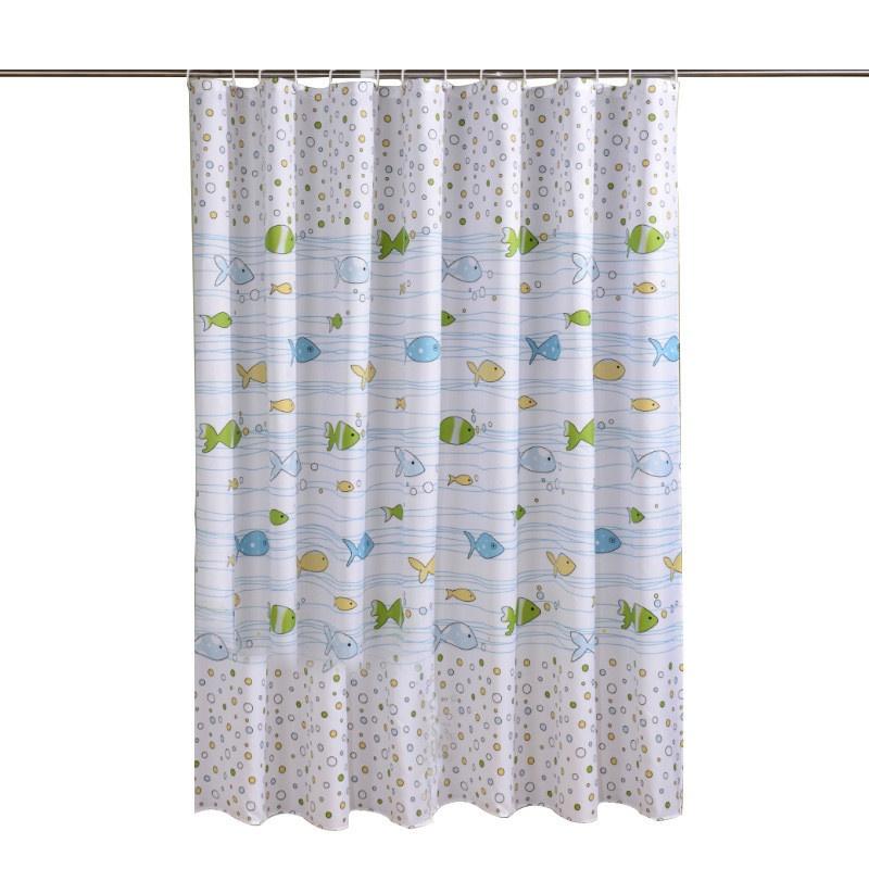 Thickened Fish Waterproof Antimildew Bathroom Curtain Cartoon Shower Partition
